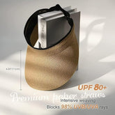 Visera solar para mujer, marca FURTALK, visera plegable de fibra para mujer, ideal para verano, para usar con cola de caballo, playa, viajes, actividades en el exterior. Con protección UPF 50+.